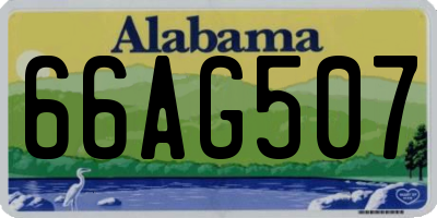 AL license plate 66AG507