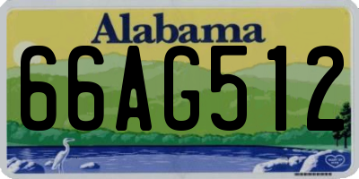 AL license plate 66AG512