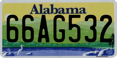 AL license plate 66AG532