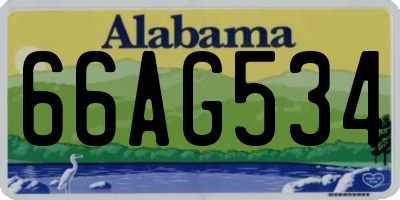 AL license plate 66AG534