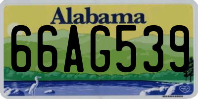 AL license plate 66AG539