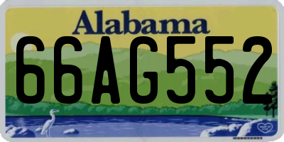 AL license plate 66AG552