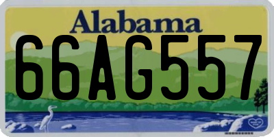 AL license plate 66AG557