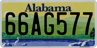 AL license plate 66AG577