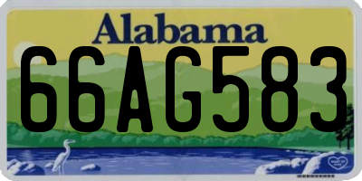 AL license plate 66AG583