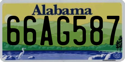 AL license plate 66AG587