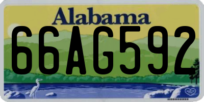 AL license plate 66AG592