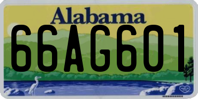 AL license plate 66AG601