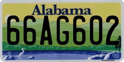 AL license plate 66AG602