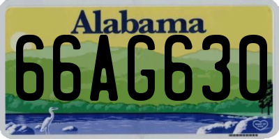 AL license plate 66AG630