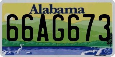 AL license plate 66AG673