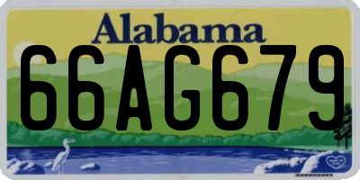 AL license plate 66AG679