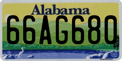 AL license plate 66AG680