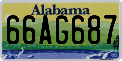 AL license plate 66AG687