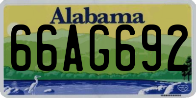 AL license plate 66AG692