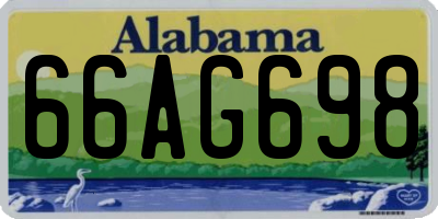 AL license plate 66AG698