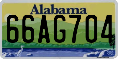 AL license plate 66AG704