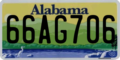 AL license plate 66AG706