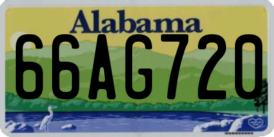 AL license plate 66AG720