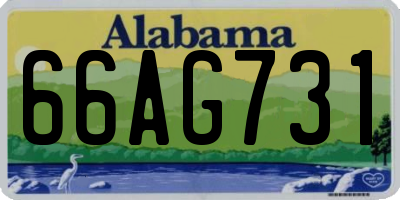 AL license plate 66AG731