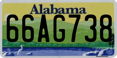 AL license plate 66AG738