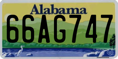 AL license plate 66AG747