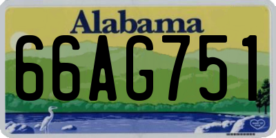 AL license plate 66AG751