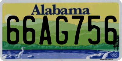 AL license plate 66AG756