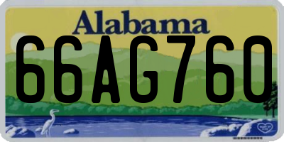 AL license plate 66AG760