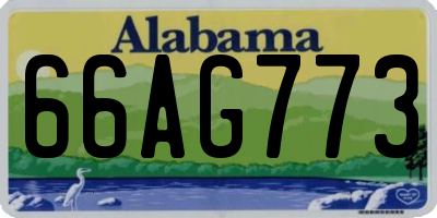 AL license plate 66AG773