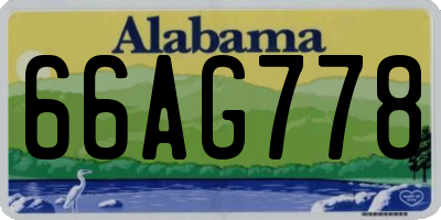 AL license plate 66AG778