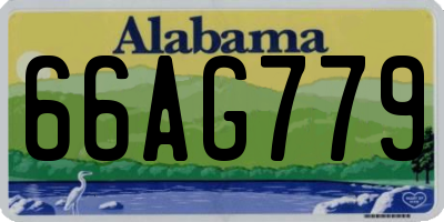 AL license plate 66AG779
