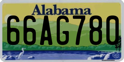 AL license plate 66AG780