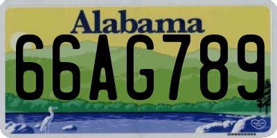 AL license plate 66AG789