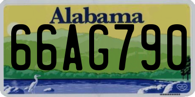AL license plate 66AG790