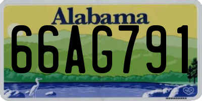 AL license plate 66AG791