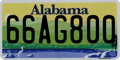 AL license plate 66AG800