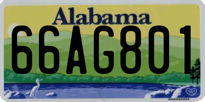 AL license plate 66AG801