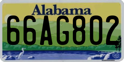 AL license plate 66AG802