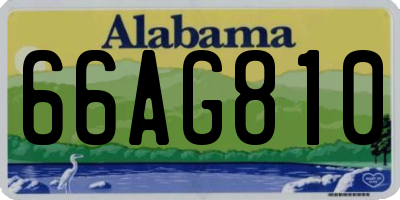 AL license plate 66AG810