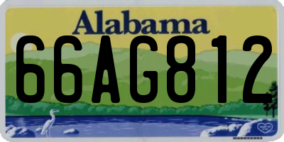 AL license plate 66AG812