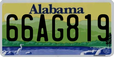 AL license plate 66AG819