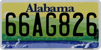 AL license plate 66AG826