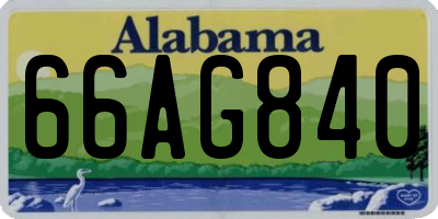 AL license plate 66AG840
