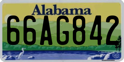 AL license plate 66AG842