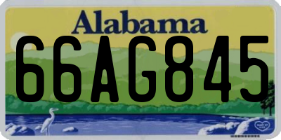 AL license plate 66AG845