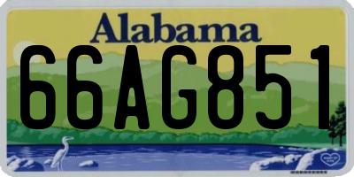 AL license plate 66AG851