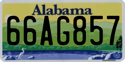 AL license plate 66AG857