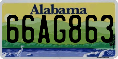 AL license plate 66AG863