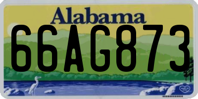 AL license plate 66AG873